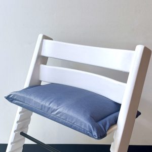 Gecoat zitkussen jeansblue voor tripp trapp kinderstoel
