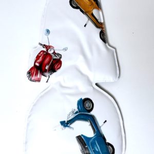 Retro Vespa inlay kussen voor bobike mini