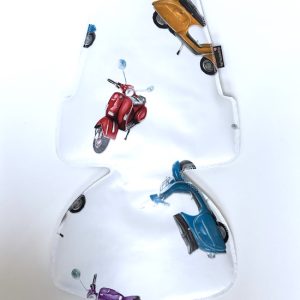 Retro Vespa inlay kussen voor bobike maxi