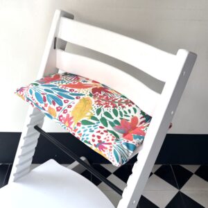 Flower art gecoat zitkussen voor de stokke tripp trapp stoel