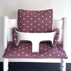 Gecoate vintage pink stars kussens voor tripp trapp stoel